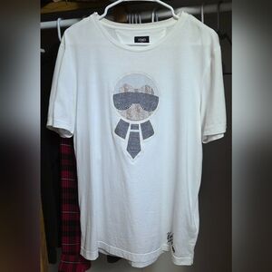 Fendi Karlito Strass White Tee